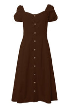 Load image into Gallery viewer, All About Eve Chocolate linen dress
