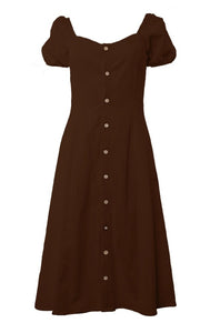 All About Eve Chocolate linen dress