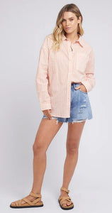 All About Eve Cotton Stripe Shirt